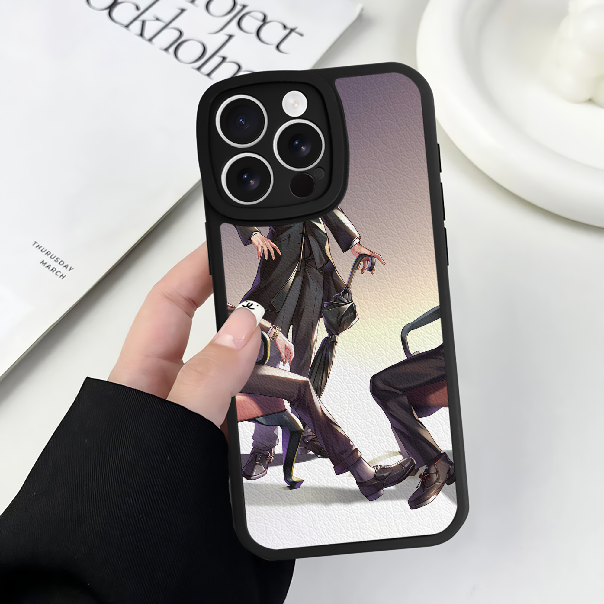 （画像用） ハイキュー!! Haikyu!! 【iPhone 16シリーズ対応】シリコンスマホケース（レザー調） 材質：シリコン